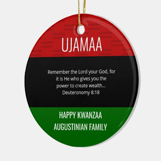 Kwanzaa UJAMAA Keramik Ornament (Links)