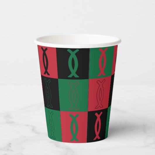 Kwanzaa Ujamaa Pappbecher (Rückseite)