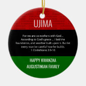 Kwanzaa UJIMA Keramik Ornament (Vorne)