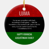 Kwanzaa UJIMA Keramik Ornament (Hinten)