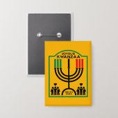 Kwanzaa Umoja Button (Vorderseite/Rückseite)