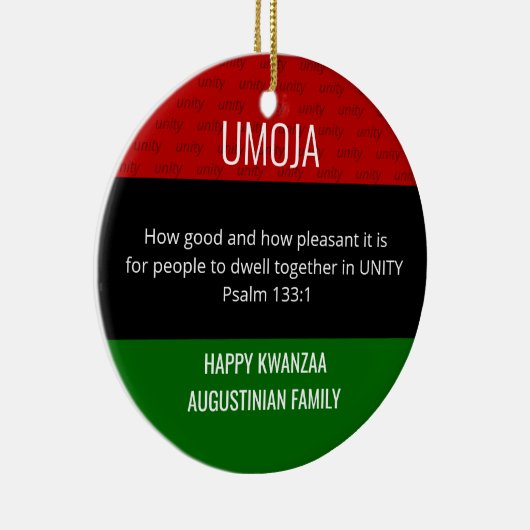 Kwanzaa UMOJA Keramik Ornament (Rechts)