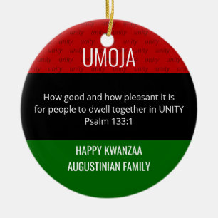 Kwanzaa UMOJA Keramik Ornament