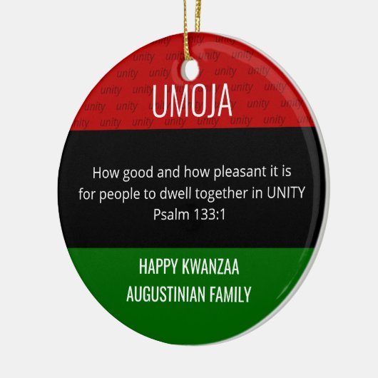 Kwanzaa UMOJA Keramik Ornament (Links)