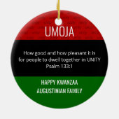 Kwanzaa UMOJA Keramik Ornament (Hinten)