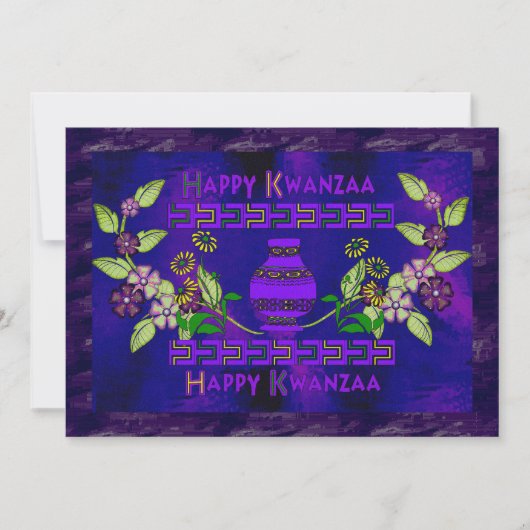 Kwanzaa Vase Einladung (Vorderseite)