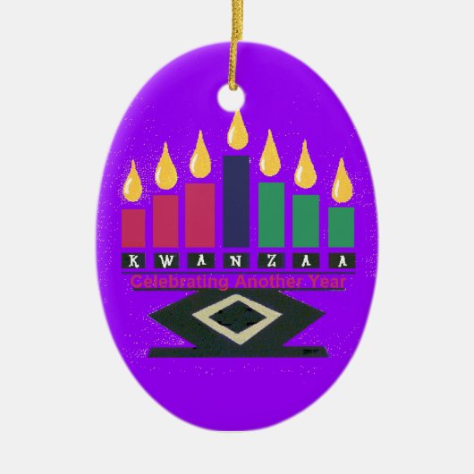 KWANZAA-Verzierung Keramik Ornament (Vorne)