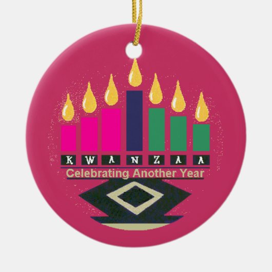 Kwanzaa-Verzierung Keramik Ornament (Vorne)