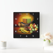 Kwanzaa-Wanduhr Quadratische Wanduhr (Zuhause)