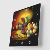 Kwanzaa-Wanduhr Quadratische Wanduhr (Winkel)