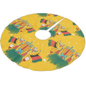 Kwanzaa-Weihnachtsbaumrock Polyester Weihnachtsbaumdecke (Schrägansicht)