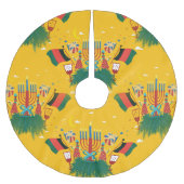 Kwanzaa-Weihnachtsbaumrock Polyester Weihnachtsbaumdecke (Vorderseite)