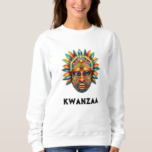 Kwanzaa Women's African Mask Sweatshirt (Vorderseite)