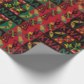 Kwanzaa Wrapping Paper mit traditionellen Farben Geschenkpapier (Ecke)