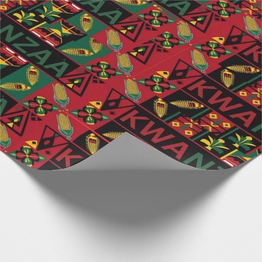 Kwanzaa Wrapping Paper mit traditionellen Farben Geschenkpapier (Ecke)