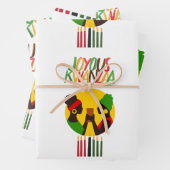 Kwanzaa Wrapping Paper Sheets (Set von 3 Blättern) Geschenkpapier Set (Beispiel)