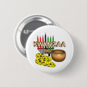 Kwanzaa-Zweck-Feiertag Button (Vorne & Hinten)