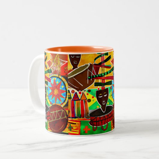 Kwanzaa Zweifarbige Tasse (Vorderseite Links)
