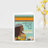 Kwanzukah für Tante mit Menorah Symbole Geschenke Karte (Gelbe Blume)