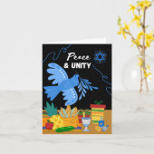Kwanzukah Peace Unity Dove Symbols Geschenke Karte (Gelbe Blume)