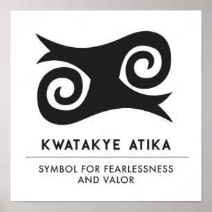 KWATAKYE ATIKO Symbol von Tapferkeit und von Poster
