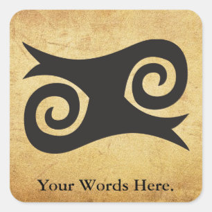 KWATAKYE ATIKO Symbol von Tapferkeit und von Quadratischer Aufkleber