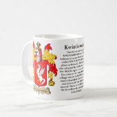 Kwiatkowski, der Ursprung, die Bedeutung und das Kaffeetasse (Vorderseite Links)