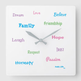 Kwig Life Tm Quadratische Wanduhr