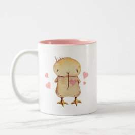 Kwii der niedliche Kiwi Vogel & Herz Zweifarbige Tasse