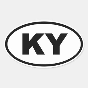 KY Kentucky Ovaler Aufkleber
