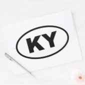 KY Kentucky Ovaler Aufkleber (Umschlag)