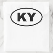 KY Kentucky Ovaler Aufkleber (Tasche)