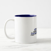 KY Word Cloud (V1 Blau) Zweifarbige Tasse (Links)
