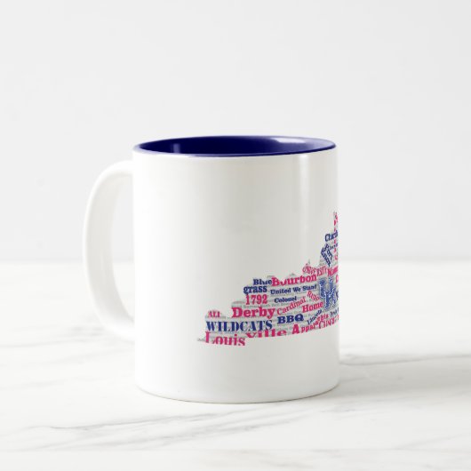 KY Word Cloud (V1 Pink) Kaffeemaschine Tasse (Vorderseite Links)