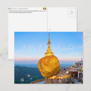 Kyaiktiyo Pagode, Kinpun, Myanmar Reise-Postkarte Postkarte