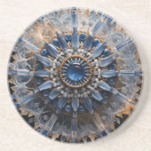 Kyanit-Mandala-Sandstein-Unterlage Getränkeuntersetzer (Vorne)