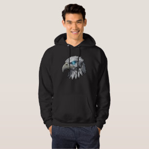 Kybernetischer Adlerkopf Futuristischer Roboterkah Hoodie