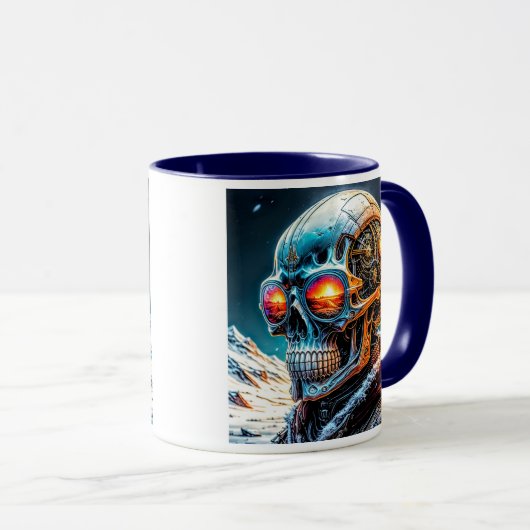 Kybernetischer Eiskrieger Tasse (VorderseiteRechts)