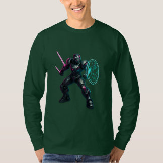 Kybernetischer Gladiator – Neonklingenkrieger T-Shirt