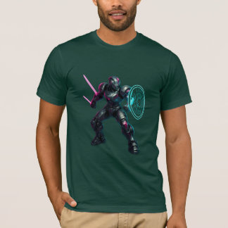 Kybernetischer Gladiator – Neonklingenkrieger T-Shirt