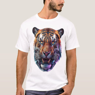 Kybernetisches Bio-Mechanisches Tiger-Porträt T-Shirt
