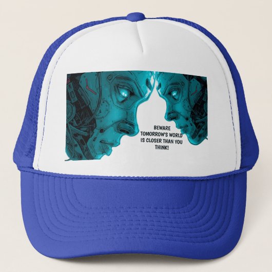 KYBORG-ROBOTERKOPF TRUCKERKAPPE (Vorderseite)