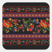 Kyiv Black Quadratischer Aufkleber (Vorderseite)