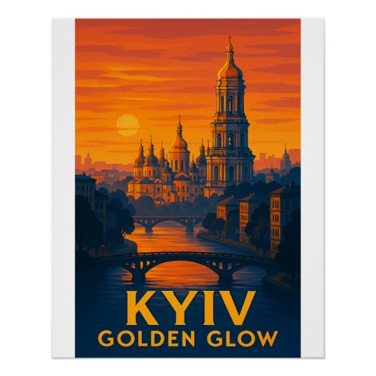 Kyiv Golden Glow" Poster (Vorderseite)