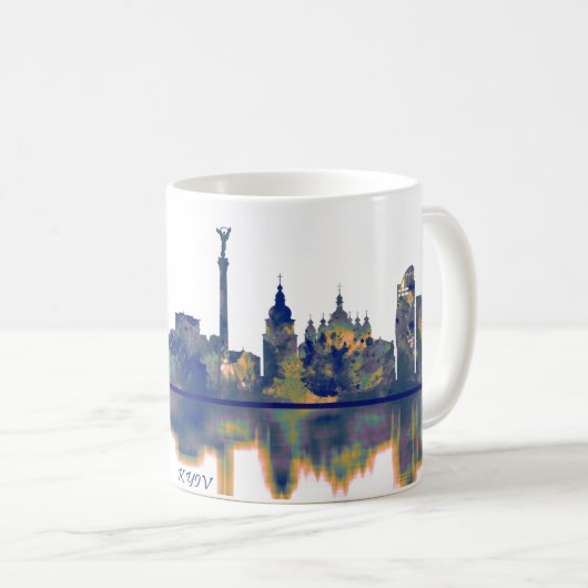 Kyiv Skyline Kaffeetasse (VorderseiteRechts)