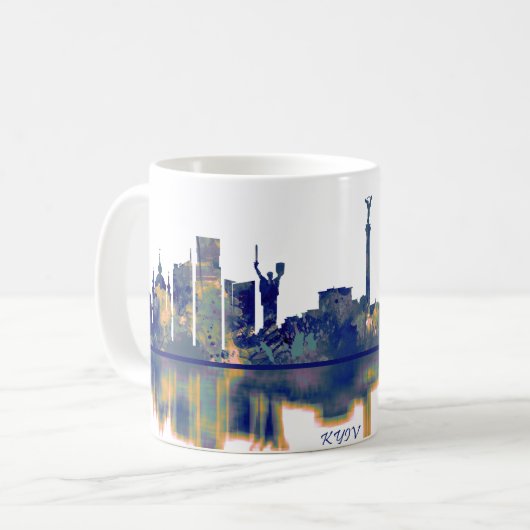 Kyiv Skyline Kaffeetasse (Vorderseite Links)