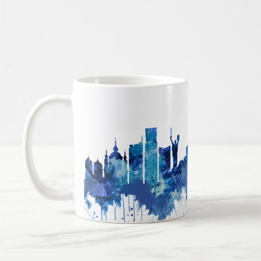 Kyiv Ukraine Skyline Blue Kaffeetasse (Links)