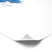 Kyiv Ukraine Skyline Blue Poster (Ecke)