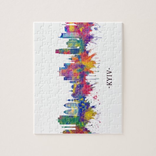 Kyiv Ukraine Skyline Puzzle (Vertikal)