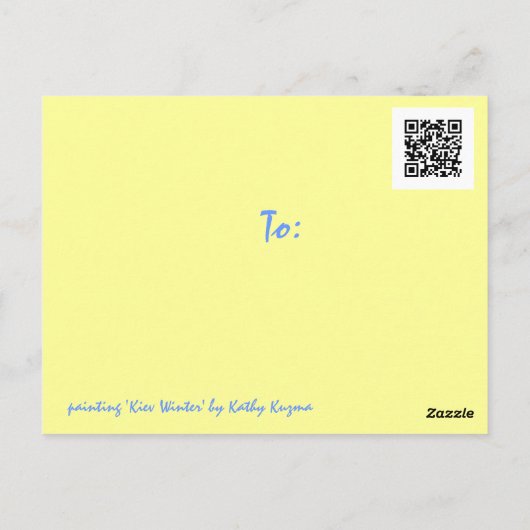 Kyiv Winter Postkarte (Rückseite)